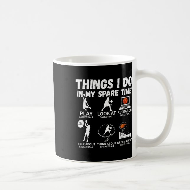 Dinge, die ich in meiner Freizeit mache, lustiger  Kaffeetasse (Rechts)