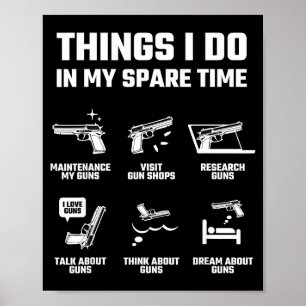 Dinge, die ich in meiner Freizeit mache Lustiges G Poster