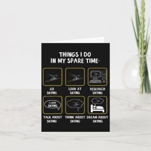 Dinge, die ich in meiner Freizeit mache Skifahren Karte