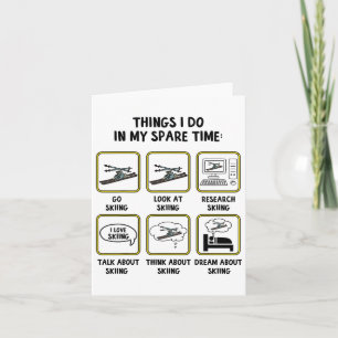 Dinge, die ich in meiner Freizeit mache Skifahren  Karte