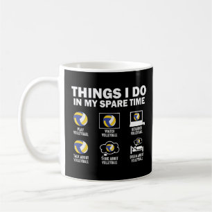 Dinge, die ich in meiner Freizeit machen Volleybal Kaffeetasse