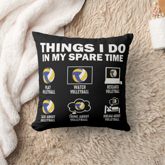 Dinge, die ich in meiner Freizeit machen Volleybal Kissen (Decke)