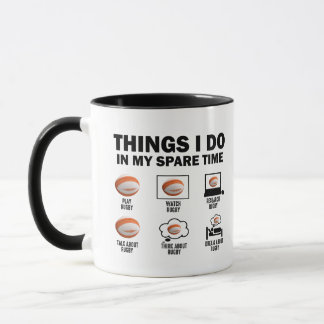 Dinge, die ich in meiner Freizeit Rugby tue Tasse