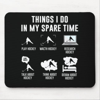 Dinge, die ich in meiner Freizeit Spielen Sie Hock Mousepad