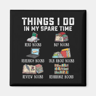 Dinge, die ich in meiner Freizeit tue, Bücher lese Magnet