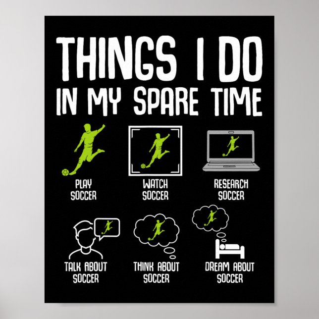 Dinge, die ich in meiner Freizeit tue, Fußball-Jun Poster (Vorne)