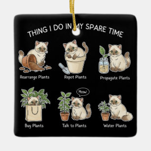 Dinge, die ich in meiner Freizeit tue Gärtnern Rag Keramikornament