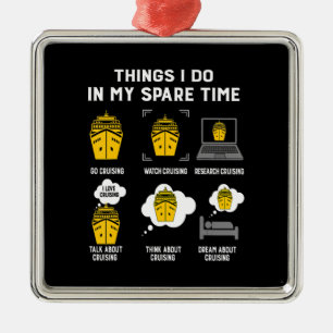 Dinge, die ich in meiner Freizeit tue, gehen Sie z Ornament Aus Metall
