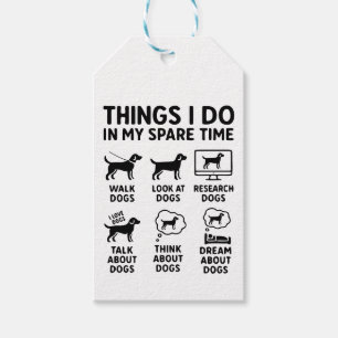Dinge, die ich in meiner Freizeit tue Hunde Lustig Geschenkanhänger