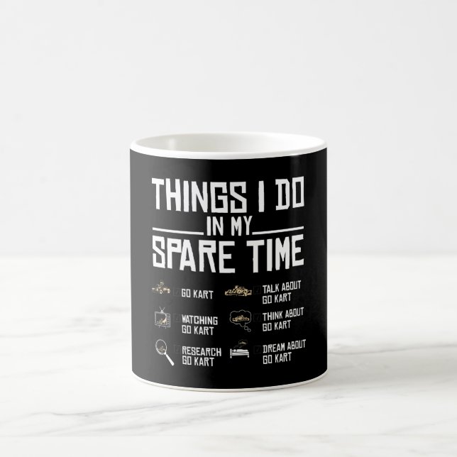 Dinge, die ich in meiner Freizeit tue, los Kart Kaffeetasse (Mittel)