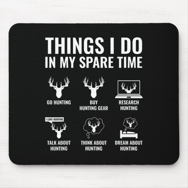 Dinge, die ich in meiner Freizeit tue, lustige Jag Mousepad (Vorne)