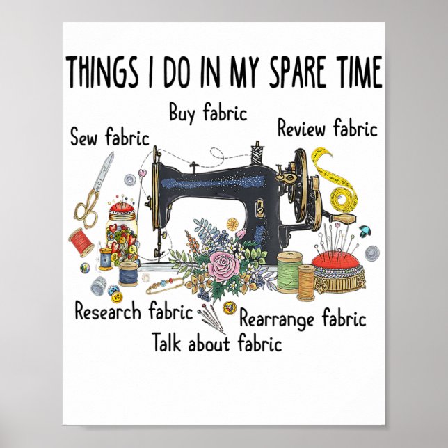 Dinge, die ich in meiner Freizeit tue, lustiges Nä Poster (Vorne)