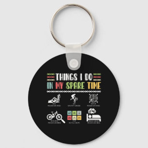 Dinge, die ich in meiner Freizeit tue - MTB Mounta Schlüsselanhänger