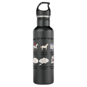 Dinge, die ich in meiner Freizeit tue, Pferdegesch Edelstahlflasche