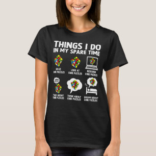 Dinge, die ich in meiner Freizeit tue Würfel Puzzl T-Shirt