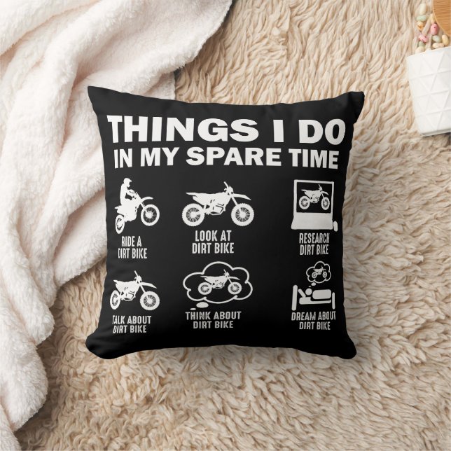 Dinge, die ich in meiner Freizeit tun, Dirt Bike M Kissen (Decke)