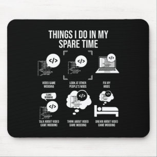 Dinge, die ich in meiner Freizeit Video Game App m Mousepad