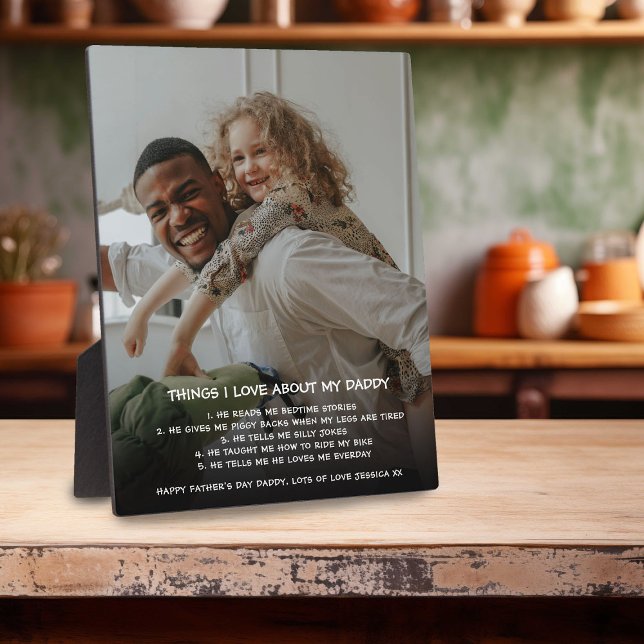 "Dinge, die ich über mein Daddy-Foto Liebe habe" Fotoplatte (Von Creator hochgeladen)