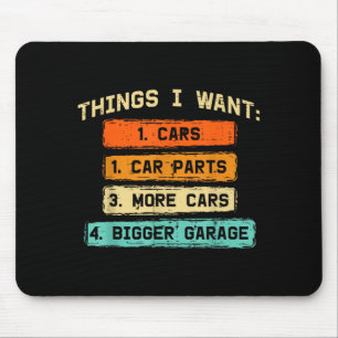 Dinge, die ich will Autoteile Lustiger Autotyp Mec Mousepad