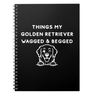 Dinge, die mein Golden Retriever wedelte und bette Notizblock
