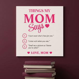 Dinge, die meine Mutter sagt, individuelles Gesche Poster