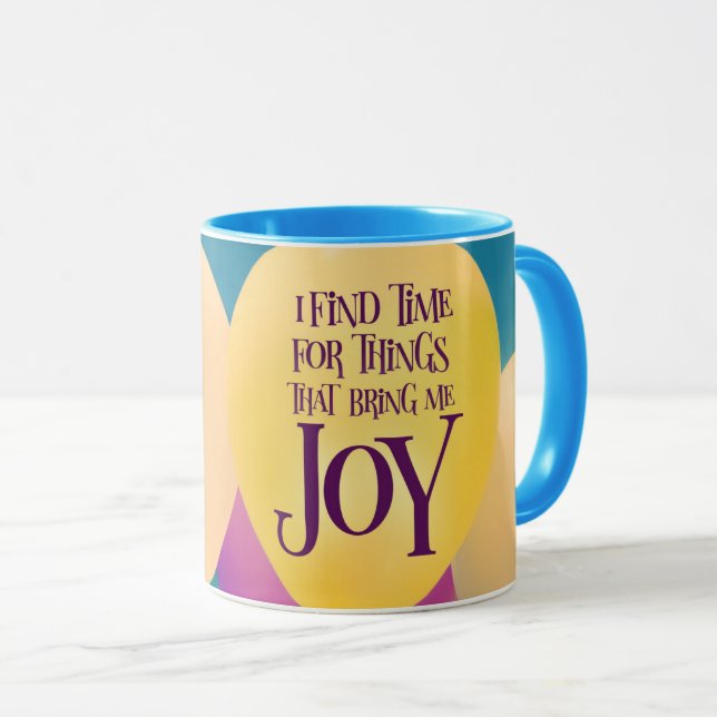 Dinge, die mir Freude bringen Tasse (VorderseiteRechts)