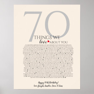 Dinge, die wir an dir lieben 70 Poster   Personali