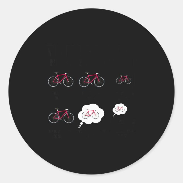 Dinge Freizeit Fahrrad Runder Aufkleber (Vorderseite)
