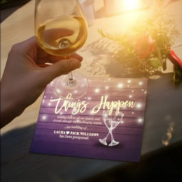 Dinge passieren Hochzeitspause Änderung der Pläne Ankündigungspostkarte