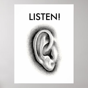 DINGE ZU LEBEN DURCH - LISTEN! POSTER