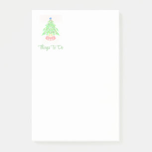 Dinge zu tun Weihnachtsbaum Post-it Klebezettel