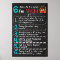 Dinge zu versuchen, wenn ich bin ANGRY Poster Deko