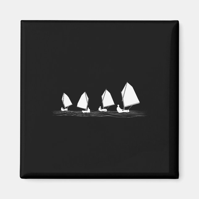 Dinghy Sail Boat Laser Optimist Racing Sailing Las Magnet (Vorne)