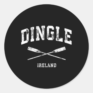 Dingle Ireland Nautical Crossed Oars Runder Aufkleber