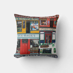 Dingle Pubs, Collage, Irish Kissen. Irland Kissen