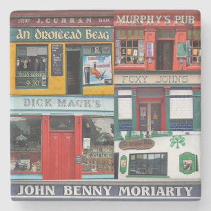 Dinglepubs-Collage, irische Untersetzer. Irland Steinuntersetzer