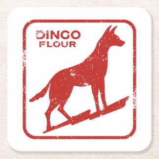 Dingo Flour Rechteckiger Pappuntersetzer