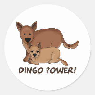 Dingo Power Runder Aufkleber