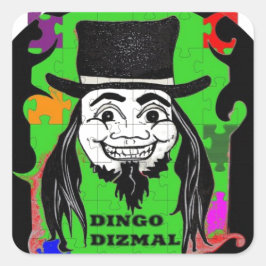 DINGO the CLOWN Quadratischer Aufkleber