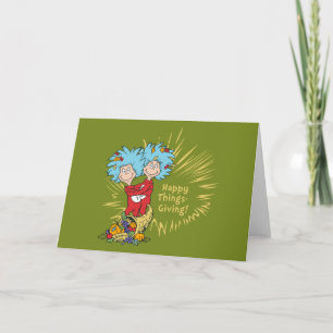 Dings Eins Dings Zwei Happy Things-Giving! Karte