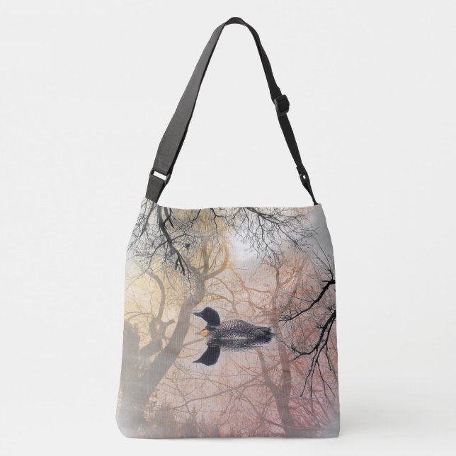 Dingue noir et blanc sur un abrégé sur sac de (Dos)