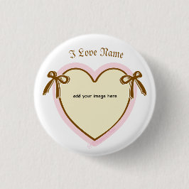 Dingus Bows & Heart Personalisiert Button