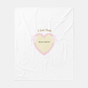 Dingus Bows & Heart Personalisiert Fleecedecke