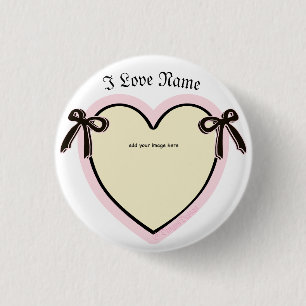 Dingus Bows & Herz Personalisiert Tote Bag Button