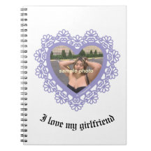 Dingus Heart Lace Frame Spiral Foto Notebook