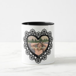 Dingus Heart Lace Frame Tasse