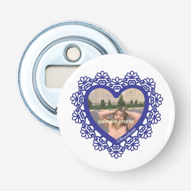 Dingus Heart Lace Rahmen Flaschenöffner (Vorderseite)