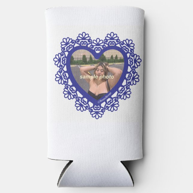 Dingus Heart Lace Rahmen Selters Dosenkühler (Vorderseite)
