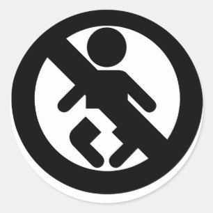 DINK Fischeier geben kein Baby frei Runder Aufkleber