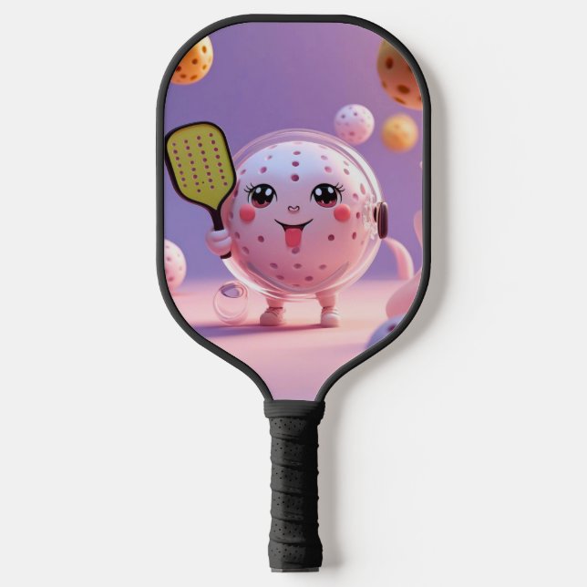 Dink Happens - Minimal Kawaii Pickleball Paddle Ba (Vorderseite)